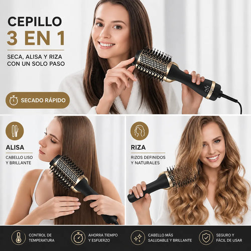 Cepillo Secador Aguacate Giratorio [ SE SECA Y SE PEINA EN MINUTOS ]
