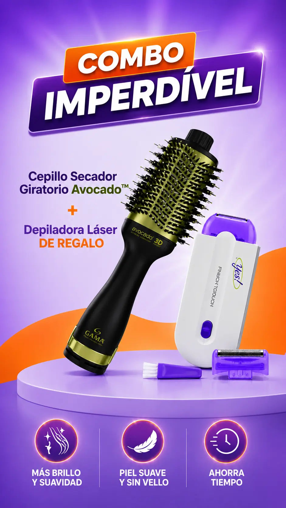 Cepillo Secador Giratorio Avocado™ + Depiladora Láser de Regalo  [ ULTIMAS UNIDADES ]